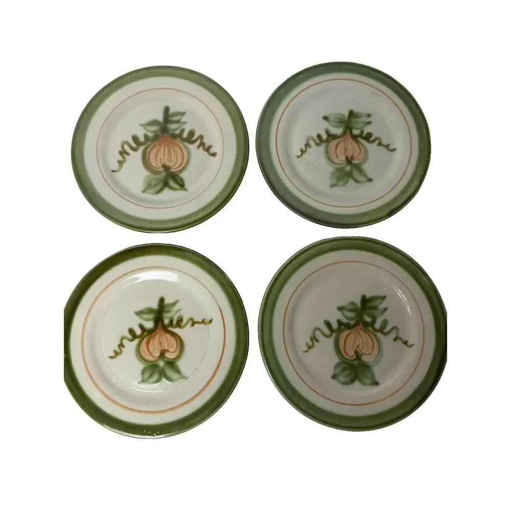 Vintage John B Taylor Harvest Fig 8” Salad Plates Set of 7 Hand Painted